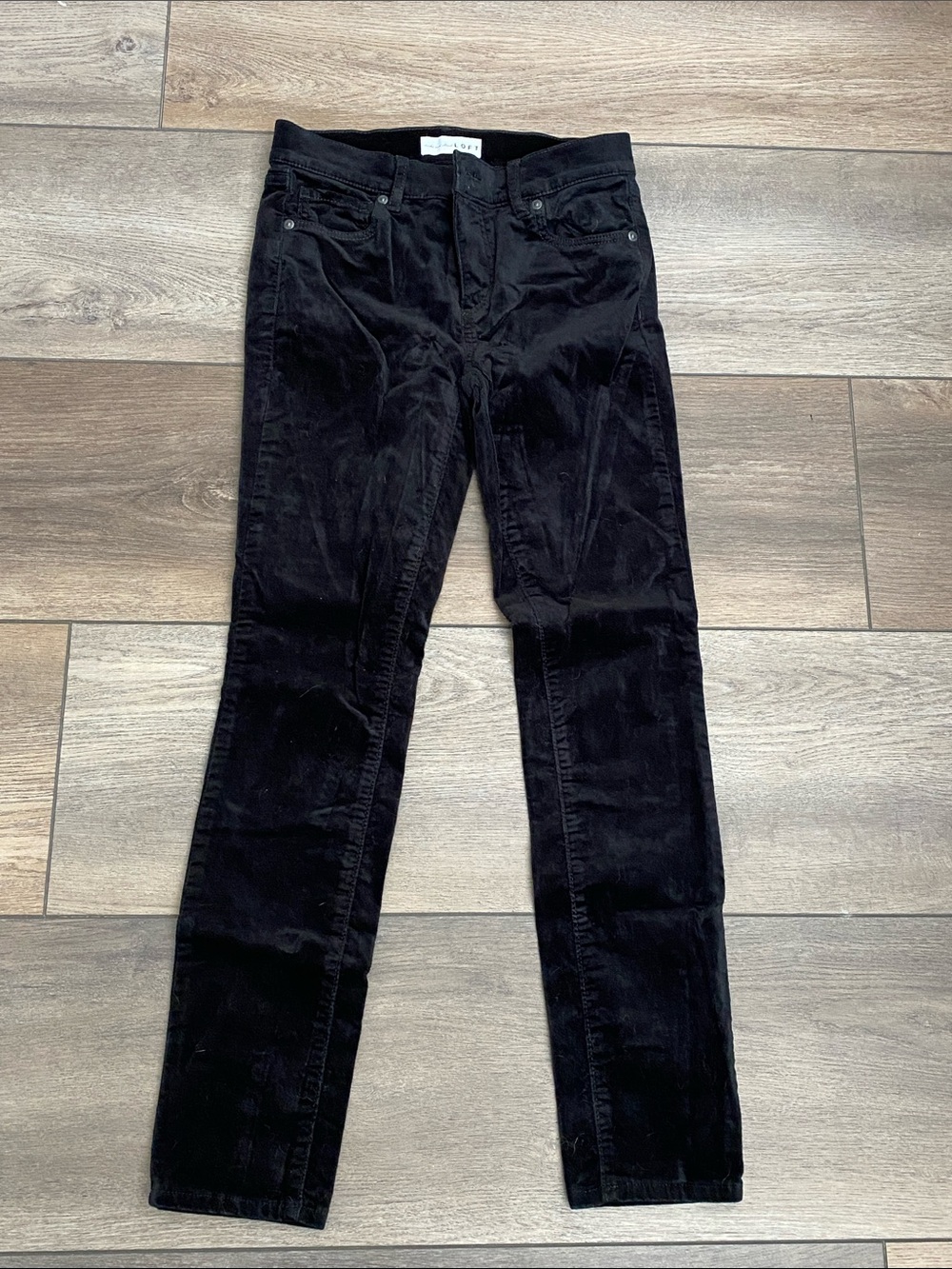 LOFT Black Modern Skinny Corduroy Jeans